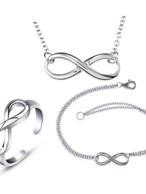 Ensemble de bijoux en argent Infinity