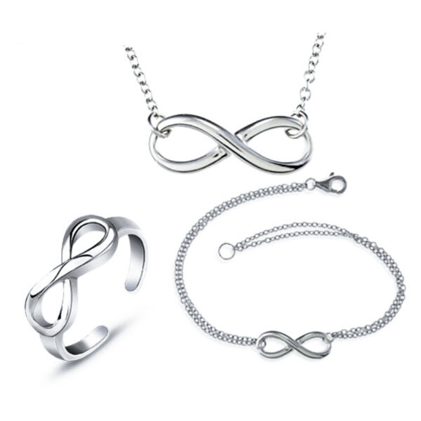 Ensemble de bijoux en argent Infinity