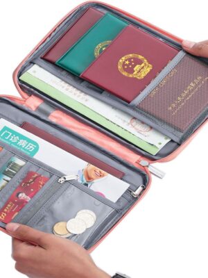 Porte-passeport organisateur d'accessoires étanche de voyage